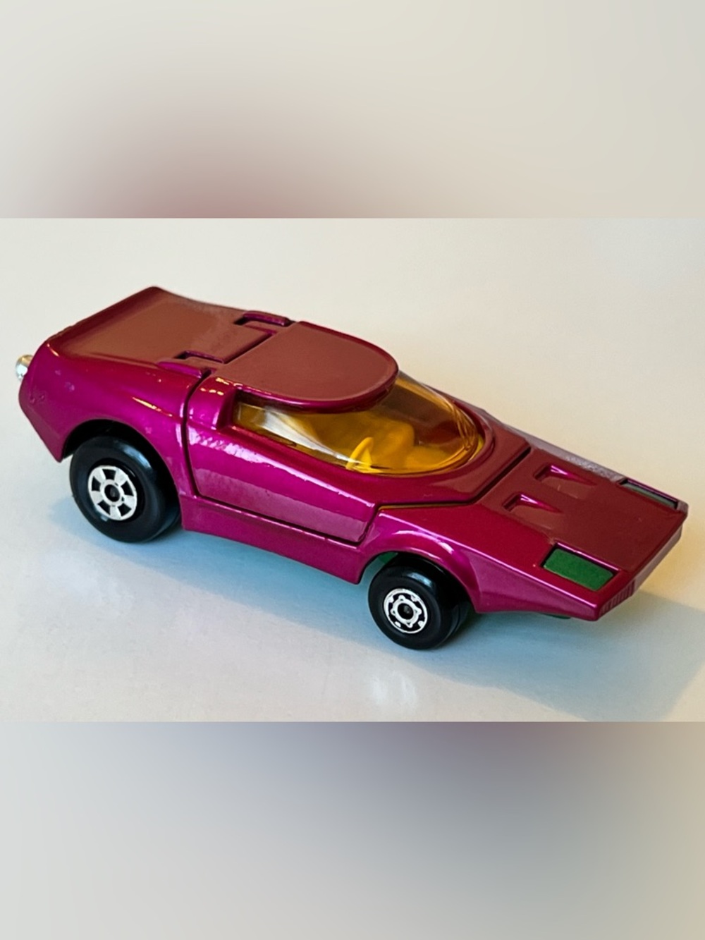 Vintage Matchbox Rolamatics 1973 No. 39 Clipper Lesney England Metallic Magenta